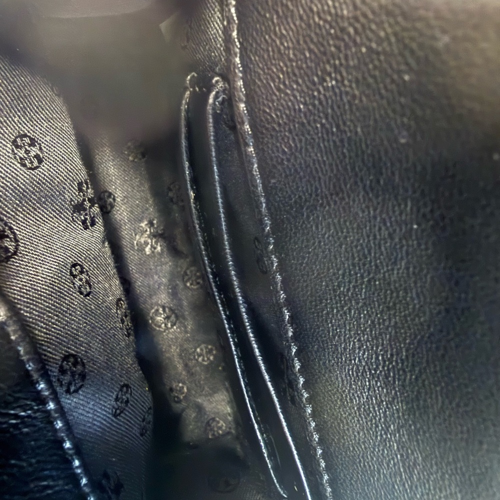 Tory Burch Micro Fleming Convertible Crossbody/Shoulder Black Leather Bag - Picture 10 of 10